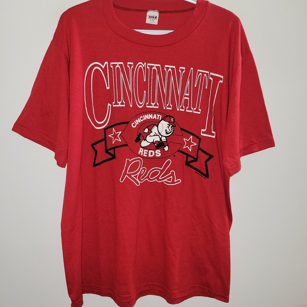 Vintage 1988 Cincinnati Reds Mr Red T-Shirt Size XL Made In USA Single Stitch